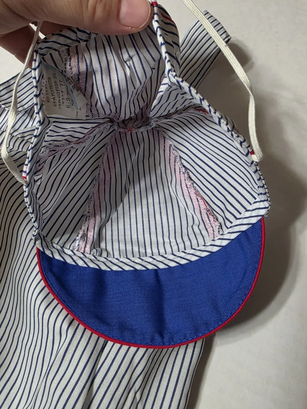 Vintage  80s Baseball Romper & Hat Set NWT 6-9M